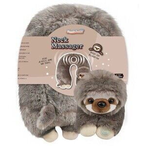 Health Touch Plush Vibrating SLOTH Neck Massager with Relaxing Vibration